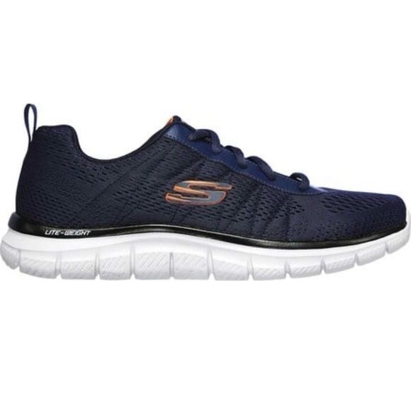 Skechers Track Moulton Athletic Shoe Size 11 Men Sneaker Navy Blue Orange 232081 main image 4